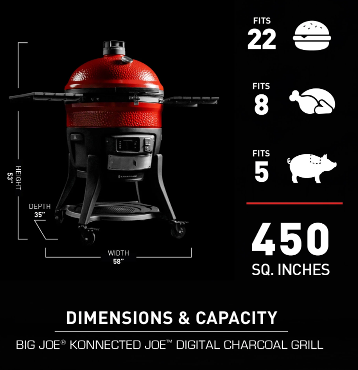 Kamado Joe-Konnected Joe Digital Charcoal Grill and Smoker