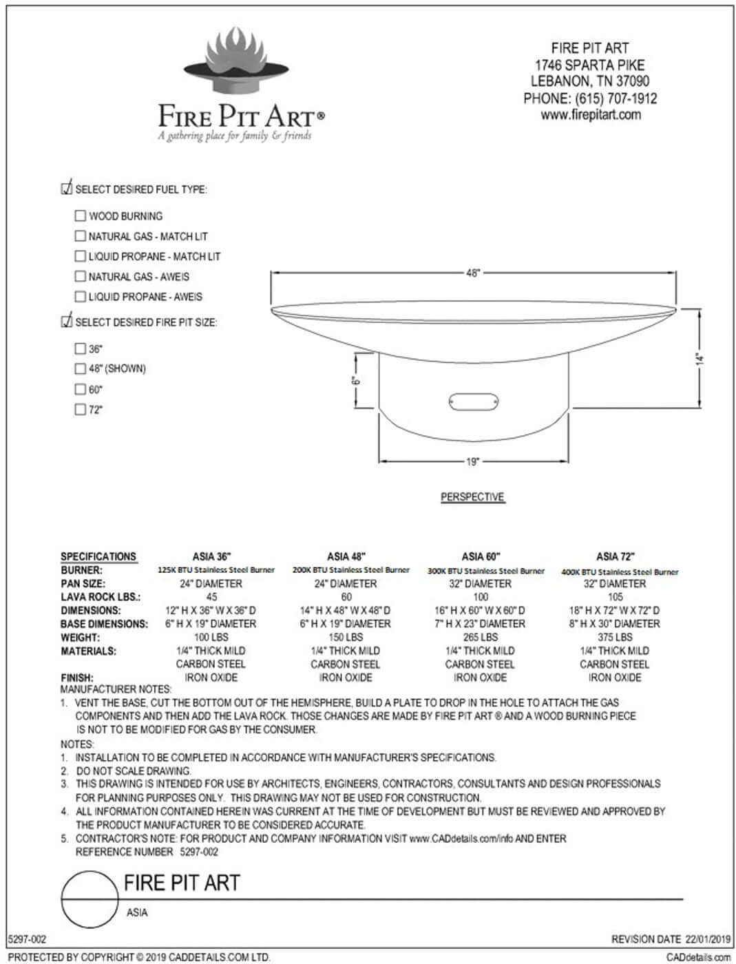 Fire Pit Art-Wok Style Asia Series Steel Fire Pit