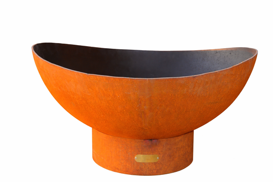 Fire Pit Art-Scallop/Tidal Steel Fire Pit