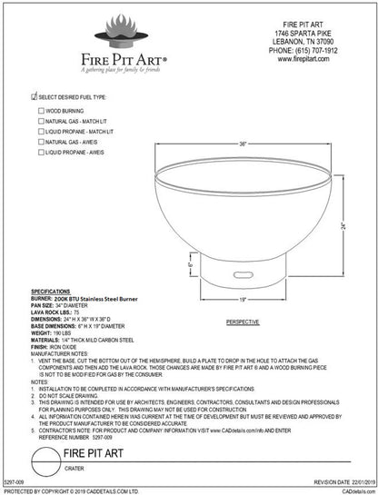 Fire Pit Art-Crater Steel Fire Pit