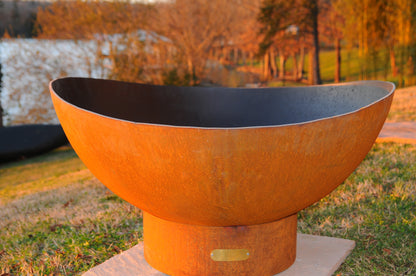 Fire Pit Art-Scallop/Tidal Steel Fire Pit