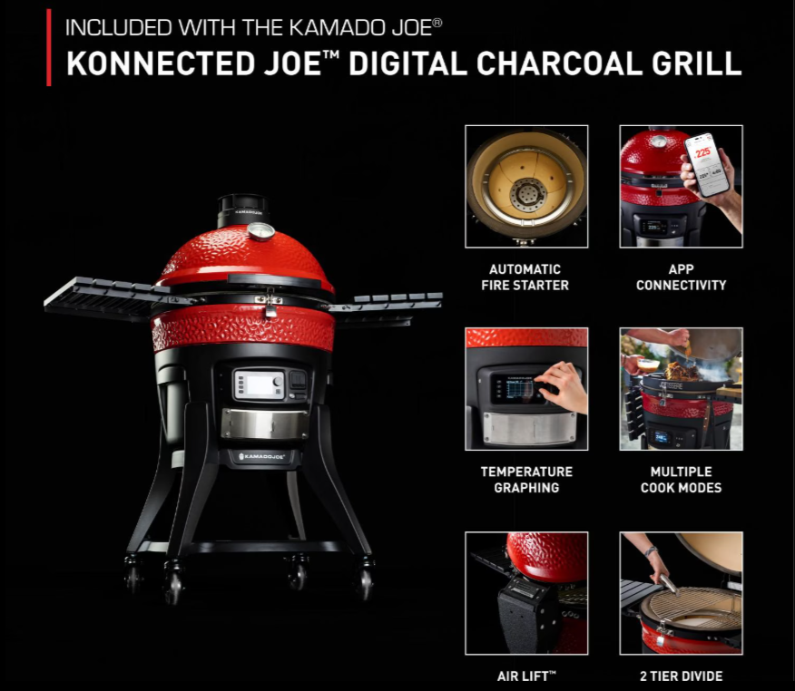 Kamado Joe-Konnected Joe Digital Charcoal Grill and Smoker