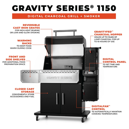 Masterbuilt-Gravity Series 1150 Charcoal Grill & Smoker