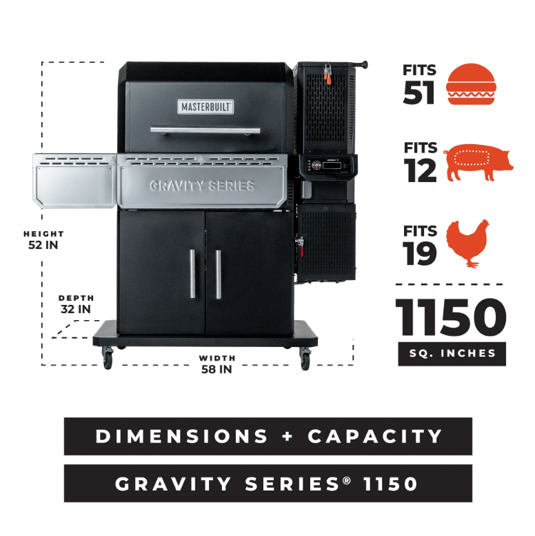 Masterbuilt-Gravity Series 1150 Charcoal Grill & Smoker