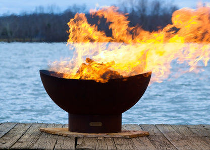 Fire Pit Art-Scallop/Tidal Steel Fire Pit