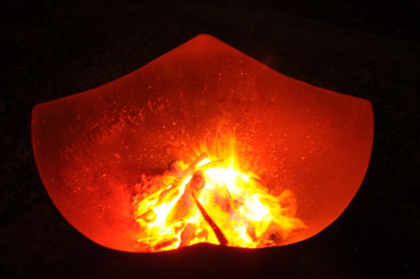 Fire Pit Art-Manta Ray Fire Pit in Steel