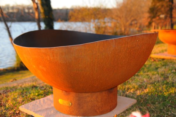 Fire Pit Art-Scallop/Tidal Steel Fire Pit
