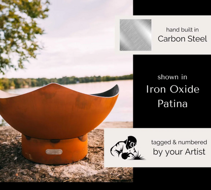 Fire Pit Art-Manta Ray Fire Pit in Steel