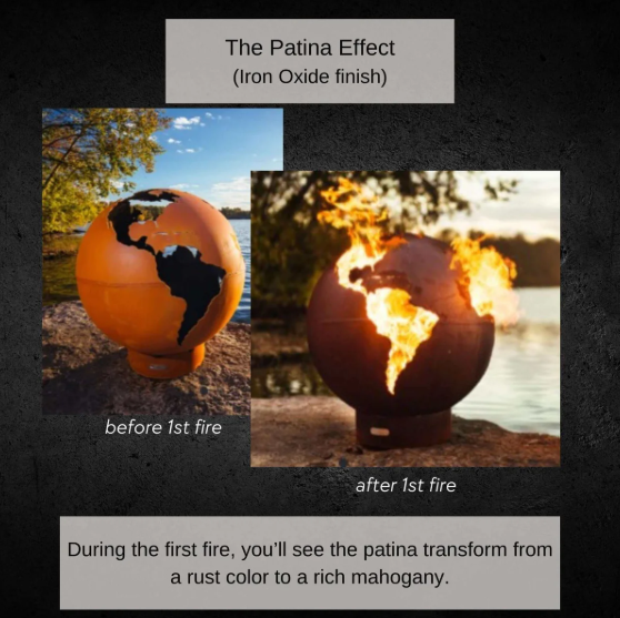 Fire Pit Art-Manta Ray Fire Pit in Steel