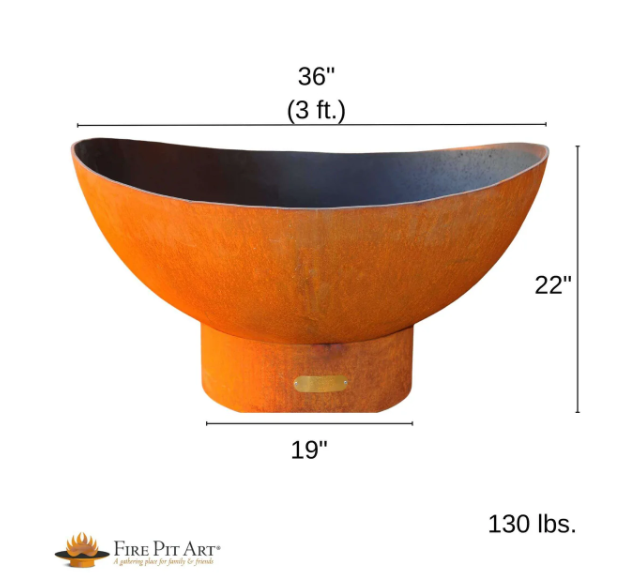 Fire Pit Art-Scallop/Tidal Steel Fire Pit