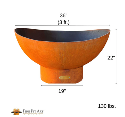 Fire Pit Art-Scallop/Tidal Steel Fire Pit