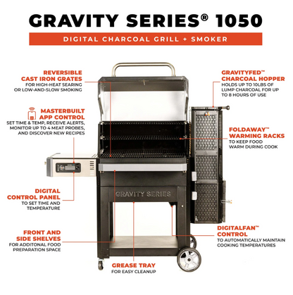 Masterbuilt-Gravity Series 1050 Digital Charcoal Grill + Smoker