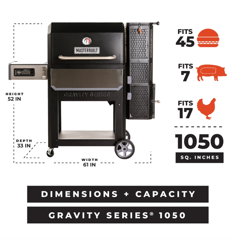 Masterbuilt-Gravity Series 1050 Digital Charcoal Grill + Smoker