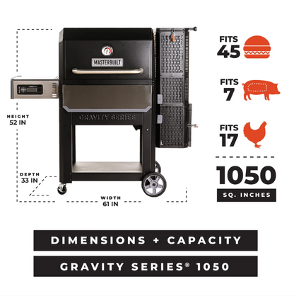Masterbuilt-Gravity Series 1050 Digital Charcoal Grill + Smoker