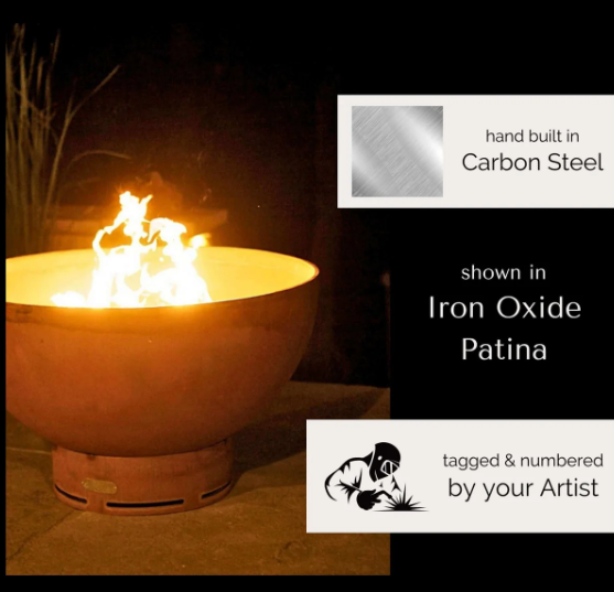 Fire Pit Art-Crater Steel Fire Pit