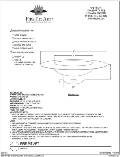 Fire Pit Art-Magnum Steel Fire Pit