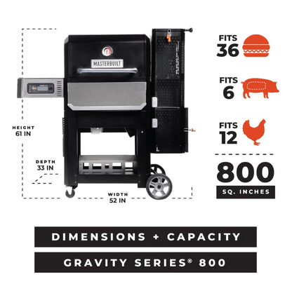 Masterbuilt-Gravity Series 800 Digital Charcoal Grill and Griddle